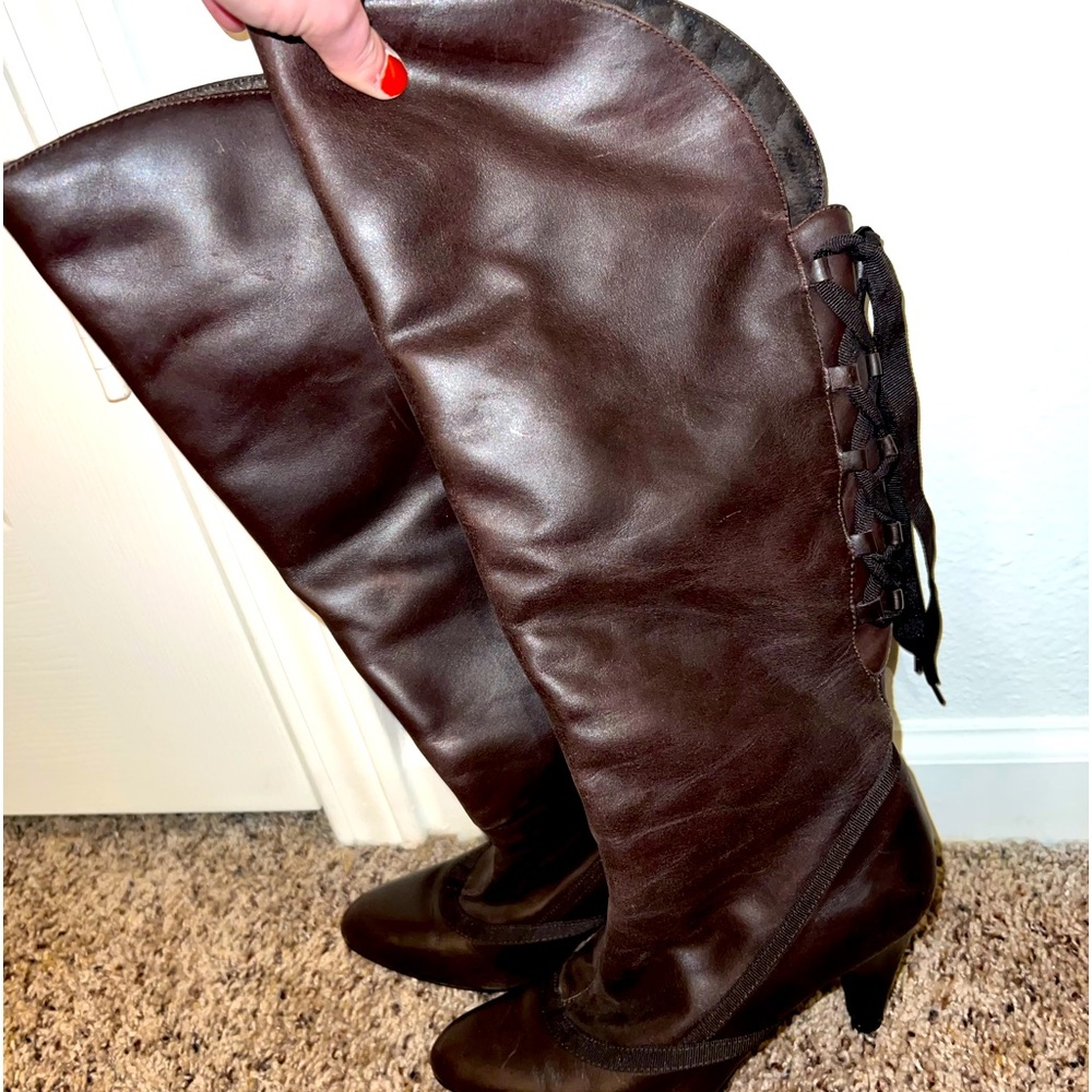 Brown Knee High, heels boots